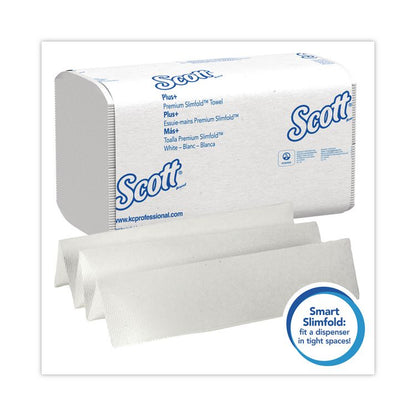 Slimfold Towels, 1-Ply, 7.5 x 11.6, White, 90/Pack, 24 Packs/Carton