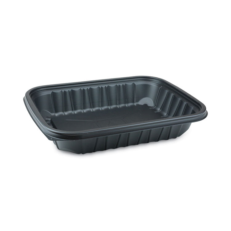 EarthChoice Entree2Go Takeout Container, 64 oz, 11.8 x 8.8 x 2.1, Black, Plastic, 200/Carton