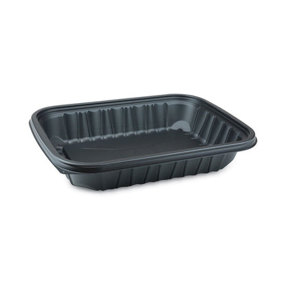 EarthChoice Entree2Go Takeout Container, 64 oz, 11.8 x 8.8 x 2.1, Black, Plastic, 200/Carton