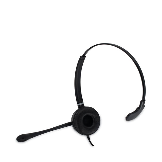 HS-WD-USB-1 Monaural Over The Head Headset, Black