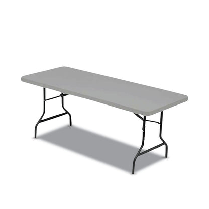7105016976846, SKILCRAFT Blow Molded Folding Tables, Rectangular, 72w x 30d x 29h, Gray