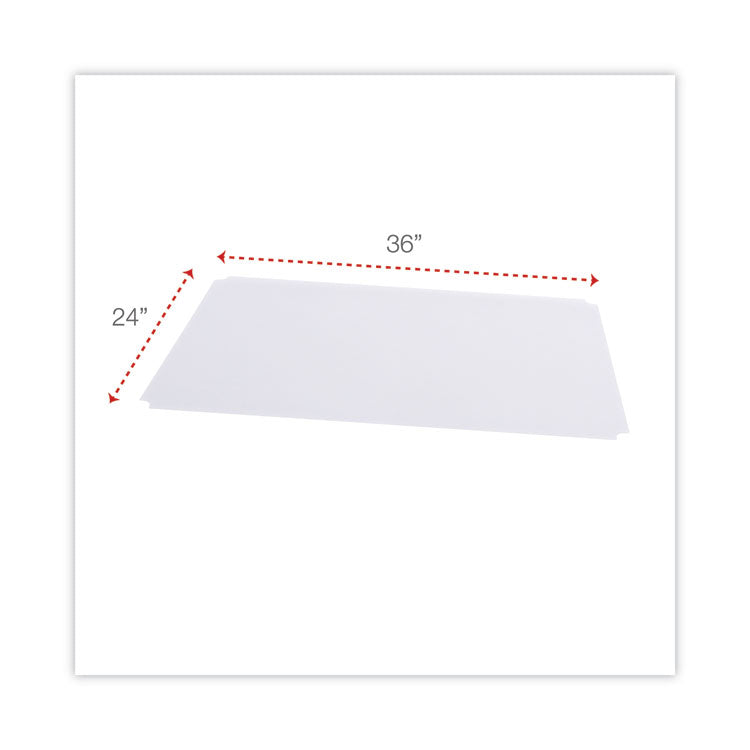 Shelf Liners For Wire Shelving, Clear Plastic, 36w x 24d, 4/Pack