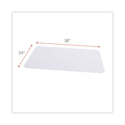 Shelf Liners For Wire Shelving, Clear Plastic, 36w x 24d, 4/Pack