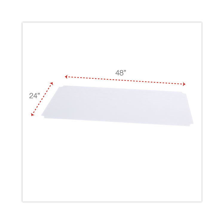 Shelf Liners For Wire Shelving, Clear Plastic, 48w x 24d, 4/Pack