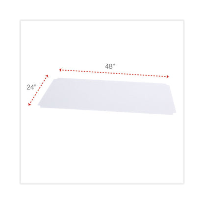 Shelf Liners For Wire Shelving, Clear Plastic, 48w x 24d, 4/Pack