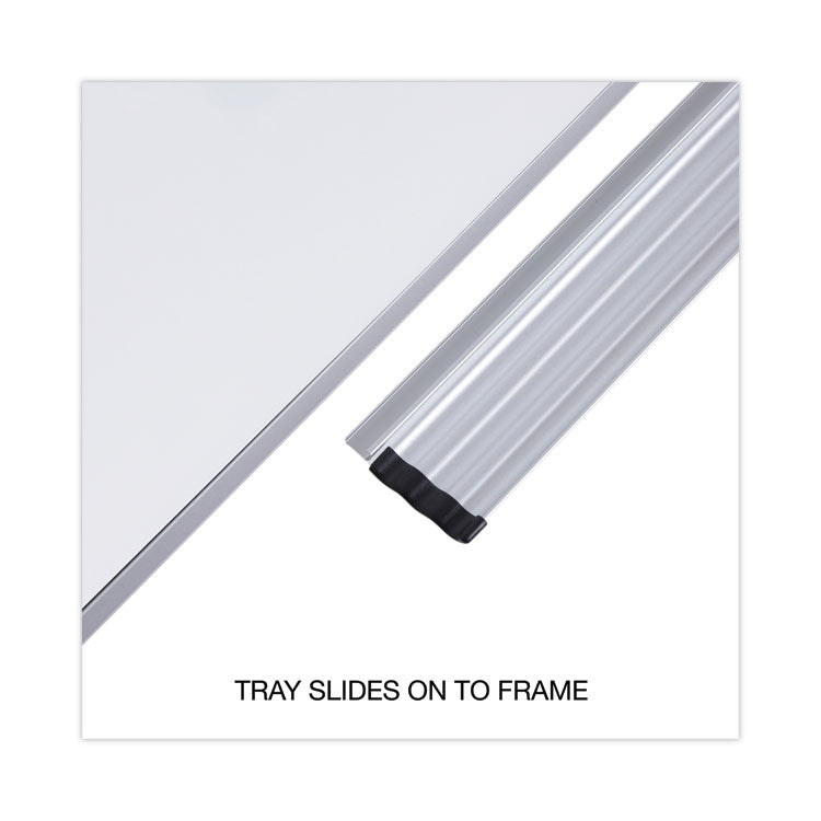 Deluxe Melamine Dry Erase Board, 96" x 48", White Surface, Anodized Aluminum Frame