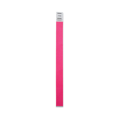 Crowd Management Wristbands, Sequentially Numbered, 9.75" x 0.75", Neon Pink, 500/Pack