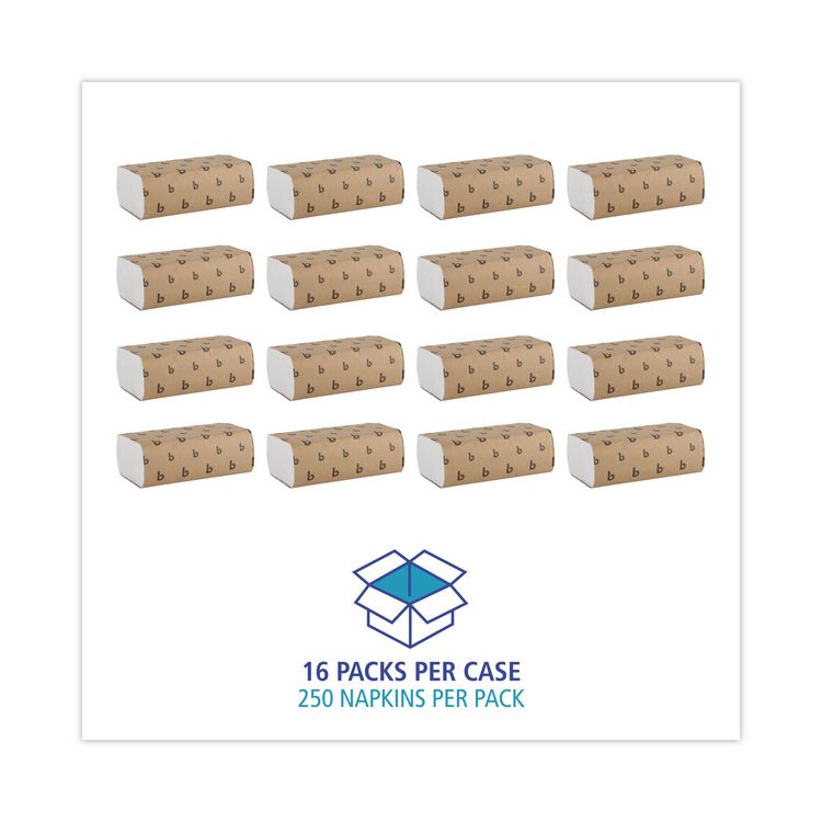 Multifold Paper Towels, 1-Ply, 9 x 9.45, White, 250 Towels/Pack, 16 Packs/Carton