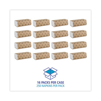 Boardwalk Brown Multifold Paper Towels - White, 1-Ply, 9 x 9.45, Natural, 250/Pack, 16 Packs/Carton, 70 Cartons/Pallet