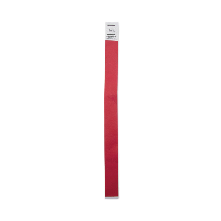 Crowd Management Wristbands, Sequentially Numbered, 10" x 0.75", Red, 100/Pack