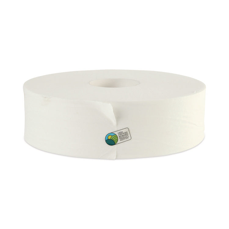 JRT Jumbo Roll Bathroom Tissue, Septic Safe, 2-Ply, 3.5" x 2,000 ft, White, 6 Rolls/Carton