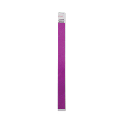 Crowd Management Wristbands, Sequentially Numbered, 9.75" x 0.75", Purple, 100/Pack