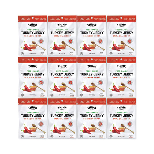 Sriracha Honey Turkey Jerky, 1 oz Pouch, 12/Pack