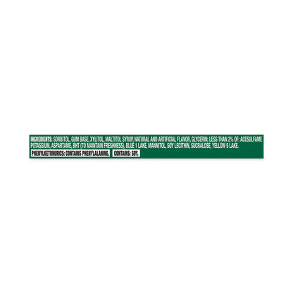 Sugar-Free Gum, Spearmint, 14 Pieces/Pack, 12 Packs/Carton