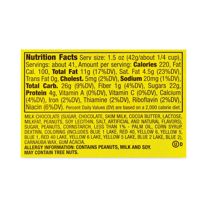 Milk Chocolate Peanut Candies, 62 oz Pantry-Sized Jar with Resealable Lid