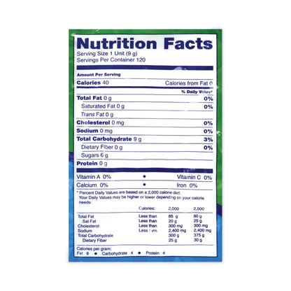Jumbo Spearmint Balls, 0.04 oz Individually Wrapped, 120 Balls/Bag, 1 Bag/Carton