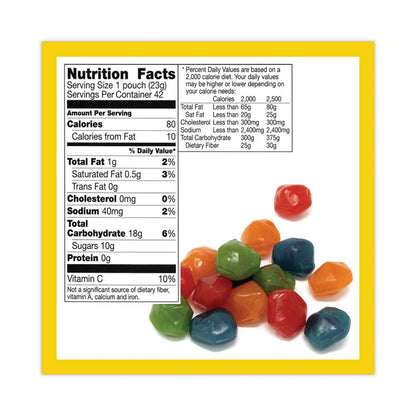 Fruit Gushers Fruit Snacks, Strawberry and Tropical Fruit Flavors, 0.8 oz, 42 Pouches/Carton
