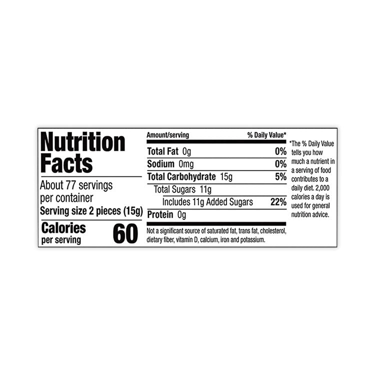 Lemon Candy, Individually Wrapped, 40.5 oz Tub, 150 Pieces