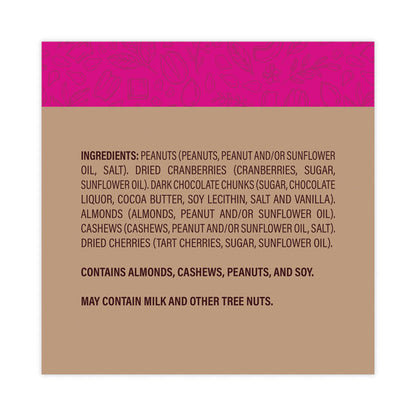 Wholesome Medley Trail Mix, 1.5 oz Bag, 16 Bags/Carton