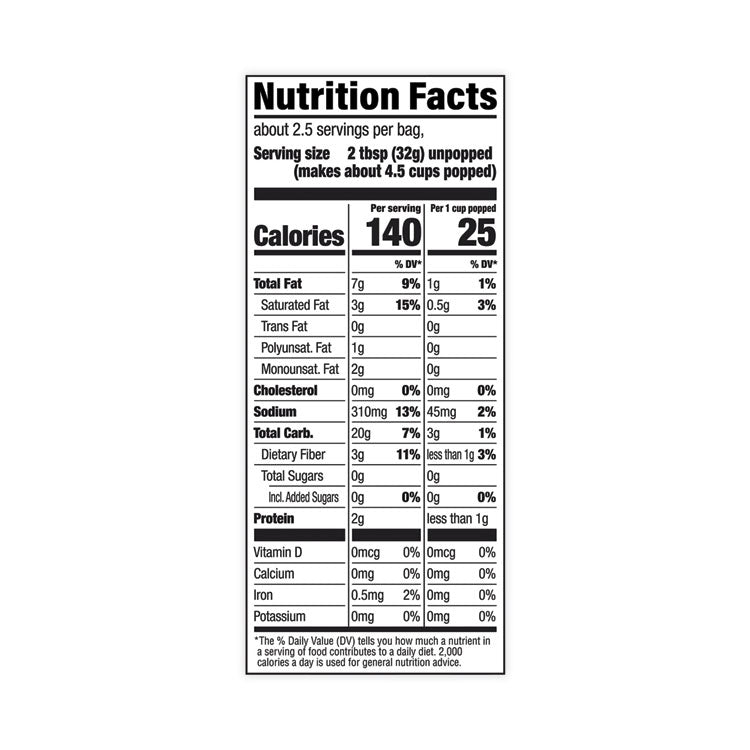 Butter Lovers Microwave Popcorn, 2.75 oz Bag, 36/Carton