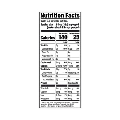 Butter Lovers Microwave Popcorn, 2.75 oz Bag, 36/Carton