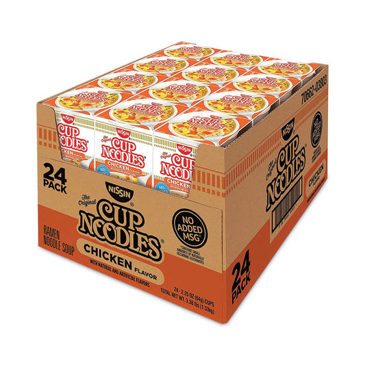 Cup Noodles, Chicken, 2.25 oz Cup, 24 Cups/Carton