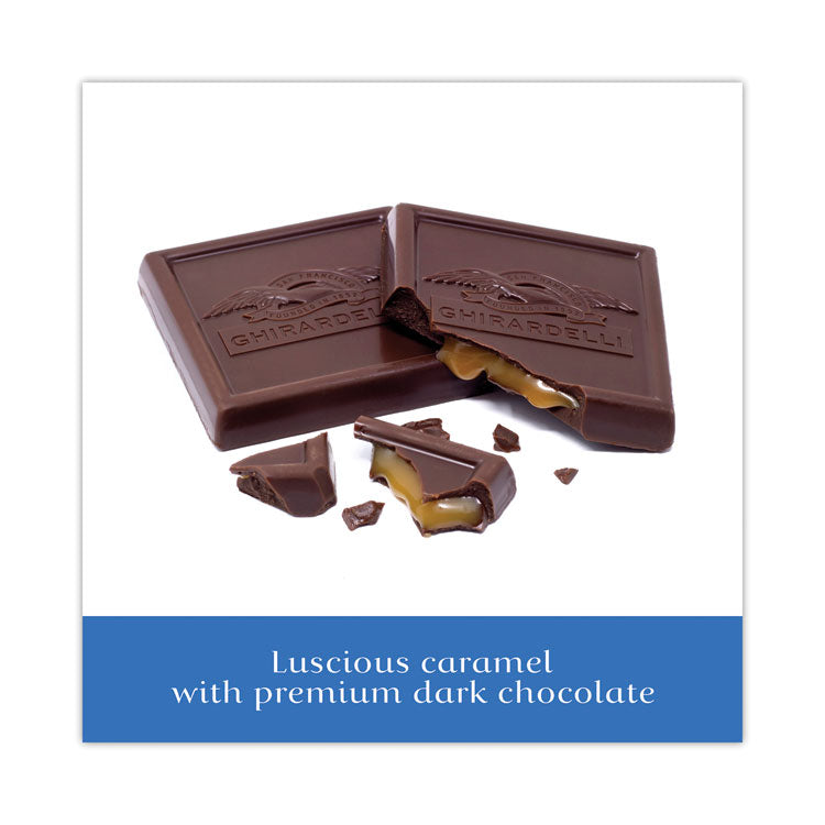 Dark and Sea Salt Caramel Chocolate Squares, 5.32 oz Bag, 3/Pack
