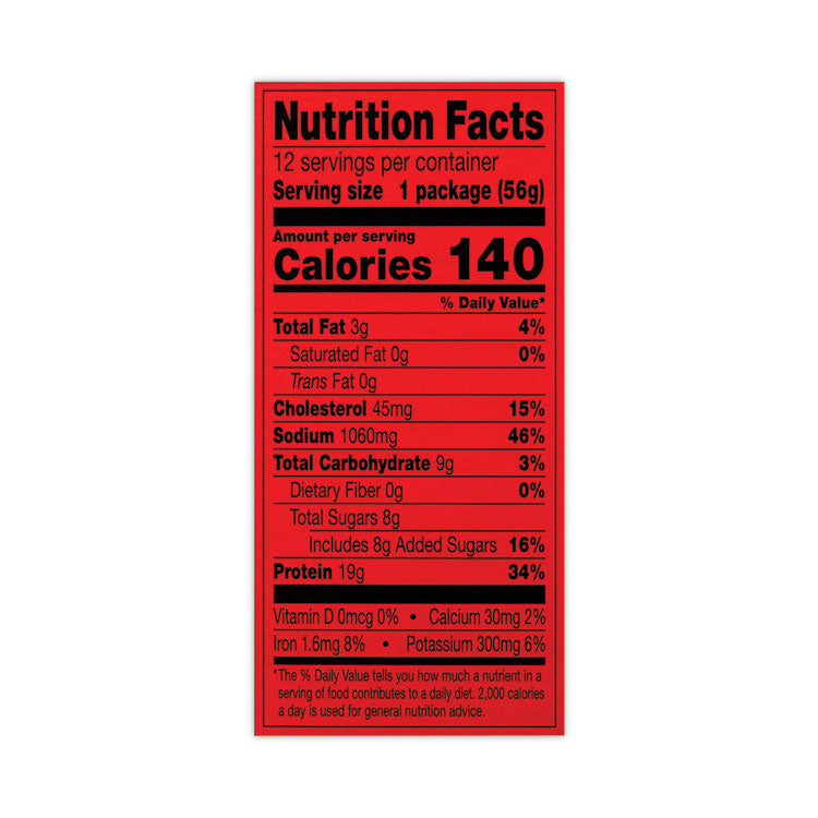 Jumbo Teriyaki Beek Steak, 2 oz Pack, 12/Box