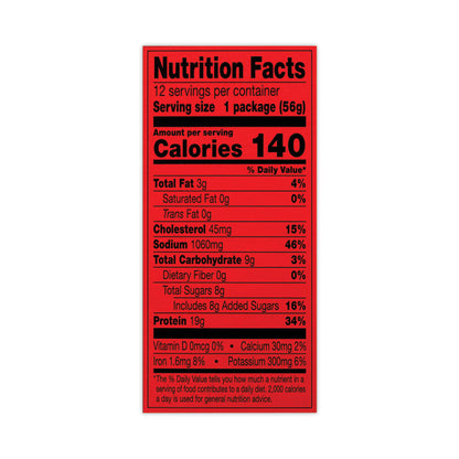 Jumbo Teriyaki Beek Steak, 2 oz Pack, 12/Box