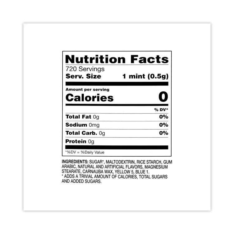 Breath Mints, Wintergreen, 1.7 oz Bottle, 12 Bottles/Carton