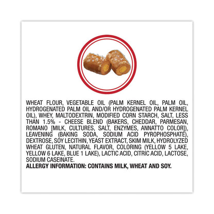 Baked Snacks, 1.8 oz Bag, Cheddar Cheese Pretzel, 18 Bags/Carton