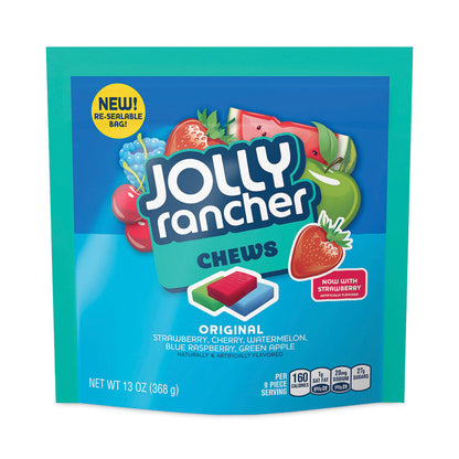 Chews Candy, Assorted Flavors, 13 oz Pouches, 4/Carton
