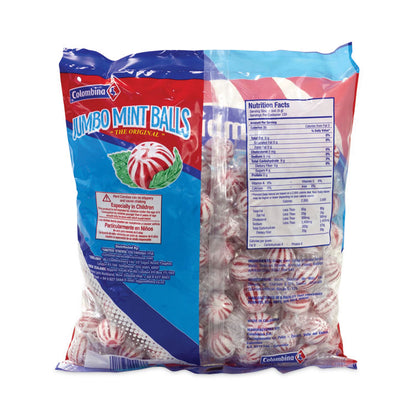 Jumbo Peppermint Balls Bag, 0.04 oz Individually Wrapped, 120 Balls/Bag, 1 Bag/Carton
