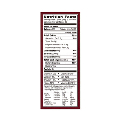 belVita Breakfast Biscuits, Cinnamon Brown Sugar, 1.76 oz Pack, 25 Packs/Carton