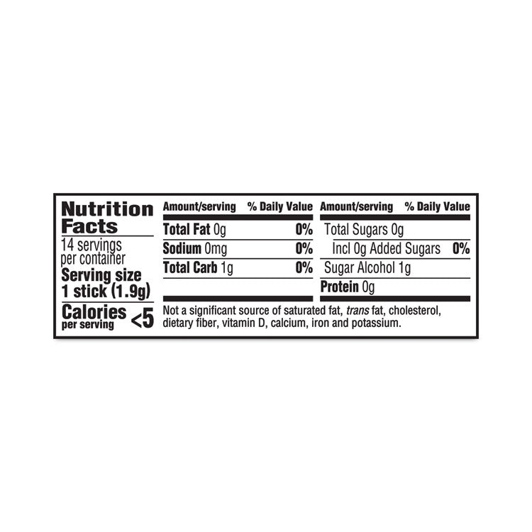 Sugar-Free Gum, Perfect Peppermint, 14 Pieces/Pack, 12 Packs/Carton