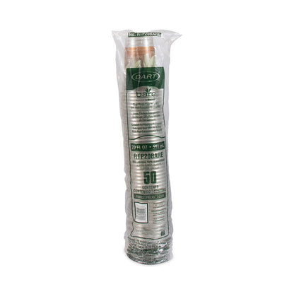Bare Eco-Forward RPET Cold Cups, ProPlanet Seal, 20 oz, Plastic, Leaf Design, 50/Pack, 12 Packs/Carton