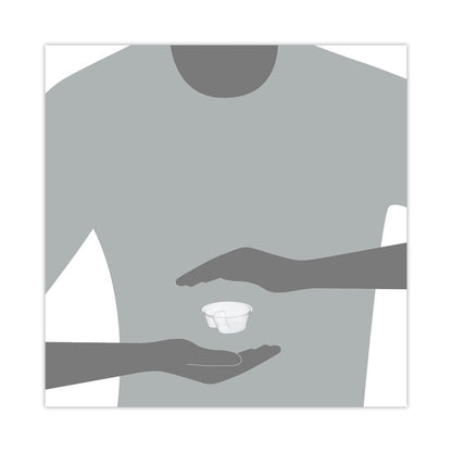 Single Compartment Cup Insert, 3.5 oz, Plastic, Clear, 1,000/Carton