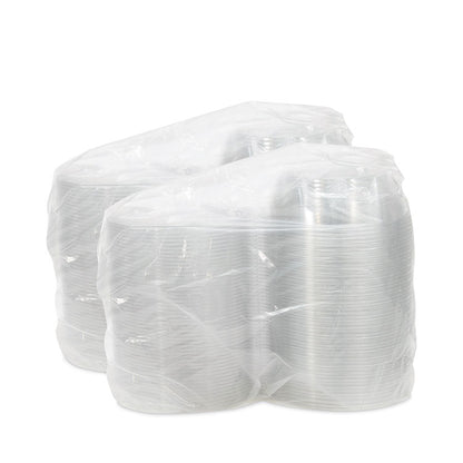 SafeSeal Tamper-Resistant, Tamper-Evident Bowls with Flat Lid, 48 oz, 8.9" Diameter x 2.8" h, Clear, Plastic, 100/Carton