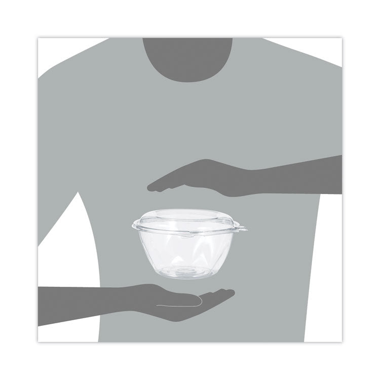 SafeSeal Tamper-Resistant, Tamper-Evident Bowls with Dome Lid, 32 oz, 7" Diameter x 3.4" h, Clear, Plastic, 150/Carton