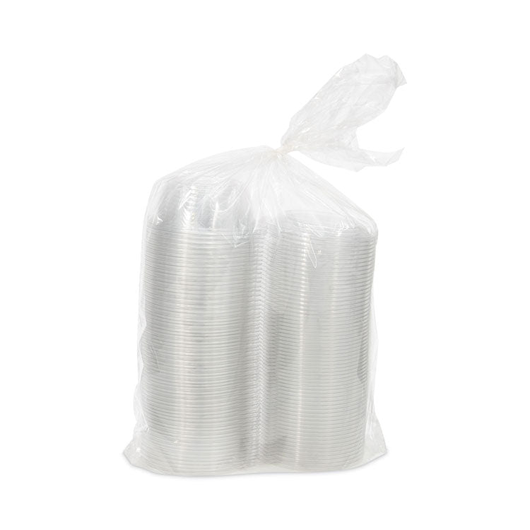 SafeSeal Tamper-Resistant, Tamper-Evident Bowls with Dome Lid, 8 oz, 5.5" Diameter x 2.1" h, Clear, Plastic, 240/Carton