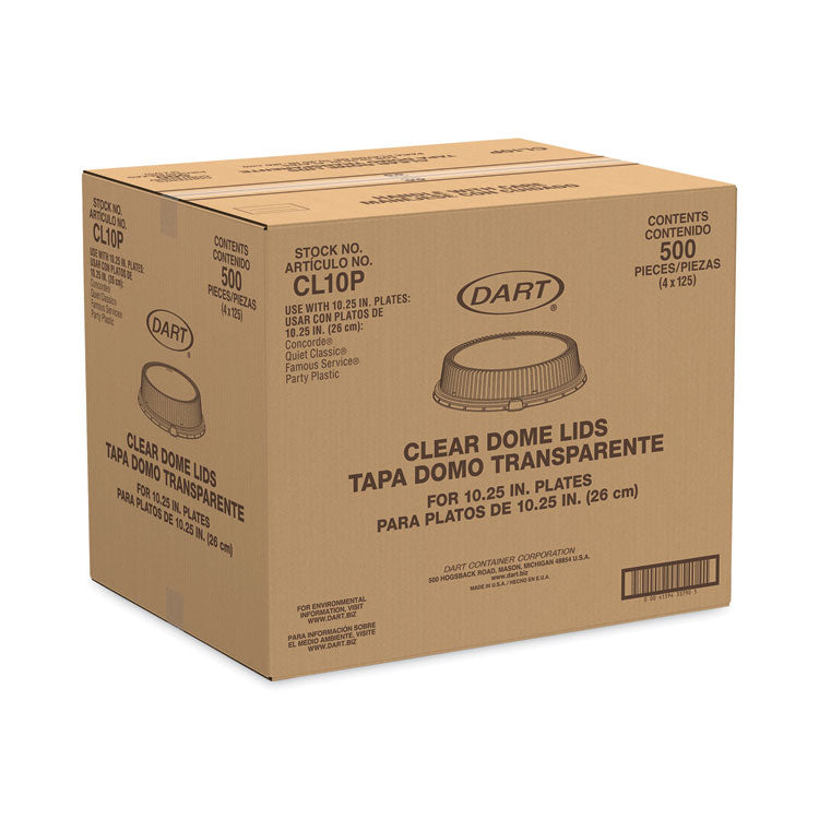 Dome Covers, For 10" Disposable Plates, Clear, Plastic, 500/Carton