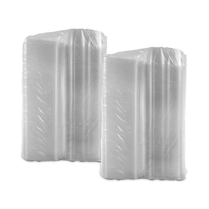 ClearPac SafeSeal Tamper-Resistant/Evident Containers, Flat Lid, 64 oz, Clear, Plastic, 100/Bag, 2 Bags/Carton
