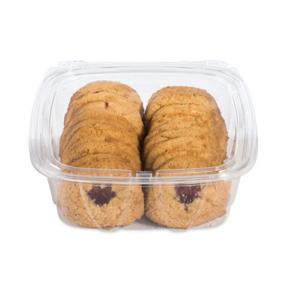 ClearPac SafeSeal Tamper-Resistant/Evident Containers, Flat Lid, 48 oz, Clear, Plastic, 100/Bag, 2 Bags/Carton