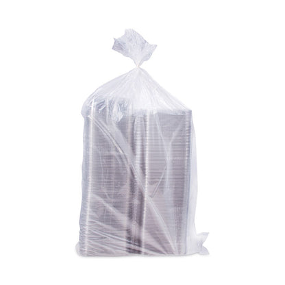 ClearPac SafeSeal Tamper-Resistant/Evident Containers, Flat Lid, 35 oz, Clear, Plastic, 100/Bag, 2 Bags/Carton