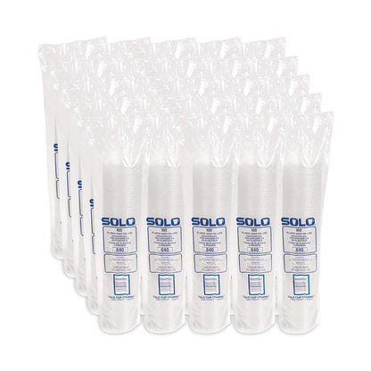 Non-Vented Cup Lids, Fits 12 oz Cold Cups, Plastic, Clear, 2,500/Carton