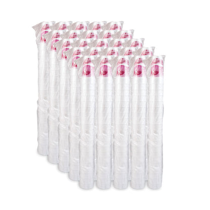 Horizon Hot/Cold Foam Drinking Cups, 24 oz, Mauve, 20/Bag, 25 Bags/Carton