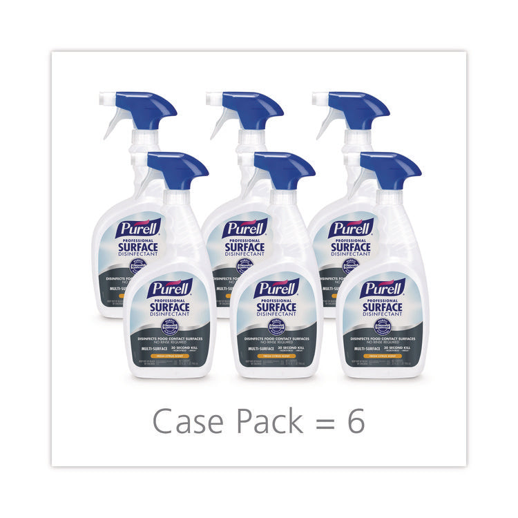 Professional Surface Disinfectant, Fresh Citrus Scent, 32 oz Spray Bottle, 6/Carton