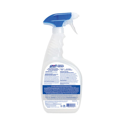Foodservice Surface Sanitizer, Fragrance-Free, 32 oz Capped Bottle with Spray Trigger Included in Carton, 6/Carton