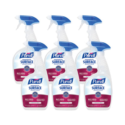 Foodservice Surface Sanitizer3, Fragrance-Free, 32 oz Bottle with Spray Trigger Attached, 6/Carton