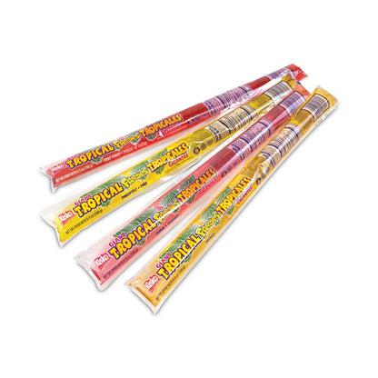 Giant Tropical Freezies Ice Pops, Fruit Punch, Guava, Mango, Pineapple, 5.5 oz Tube, 50/Carton